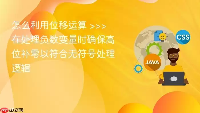 怎么利用位移运算 >>> 在处理负数变量时确保高位补零以符合无符号处理逻辑