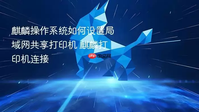 麒麟操作系统如何设置局域网共享打印机 麒麟打印机连接