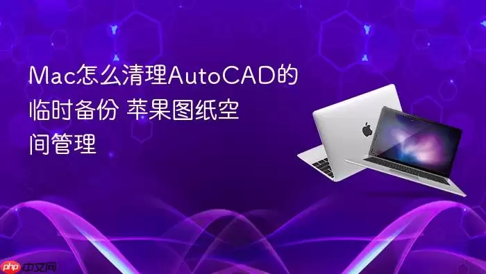 mac怎么清理autocad的临时备份 苹果图纸空间管理