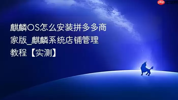 麒麟os怎么安装拼多多商家版_麒麟系统店铺管理教程【实测】