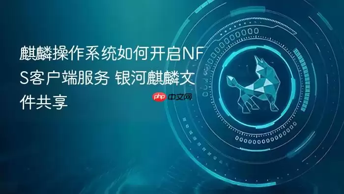 麒麟操作系统如何开启NFS客户端服务 银河麒麟文件共享