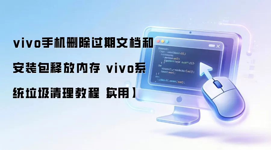 vivo手机删除过期文档和安装包释放内存 vivo系统垃圾清理教程【实用】