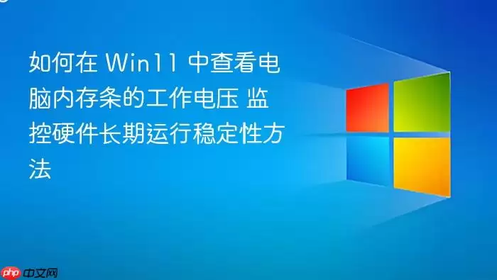 如何在 Win11 中查看电脑内存条的工作电压 监控硬件长期运行稳定性方法