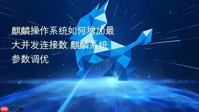 麒麟操作系统如何增加最大并发连接数 麒麟系统参数调优