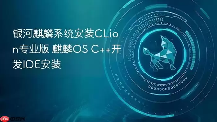银河麒麟系统安装CLion专业版 麒麟OS C++开发IDE安装
