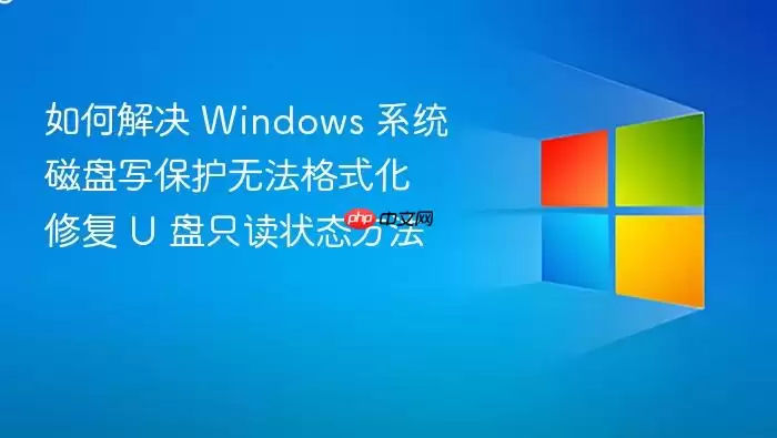 如何解决 Windows 系统磁盘写保护无法格式化 修复 U 盘只读状态方法