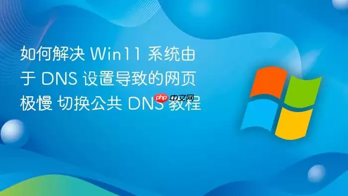如何解决 Win11 系统由于 DNS 设置导致的网页极慢 切换公共 DNS 教程