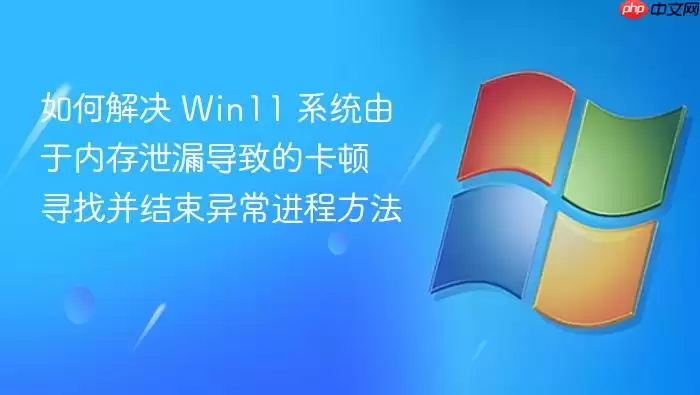 如何解决 Win11 系统由于内存泄漏导致的卡顿 寻找并结束异常进程方法