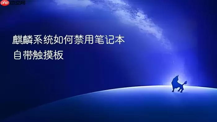 麒麟系统如何禁用笔记本自带触摸板