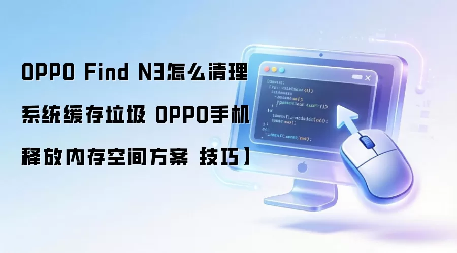 OPPO Find N3怎么清理系统缓存垃圾 OPPO手机释放内存空间方案【技巧】