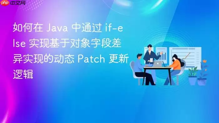 如何在 Ja va 中通过 if-else 实现基于对象字段差异实现的动态 Patch 更新逻辑