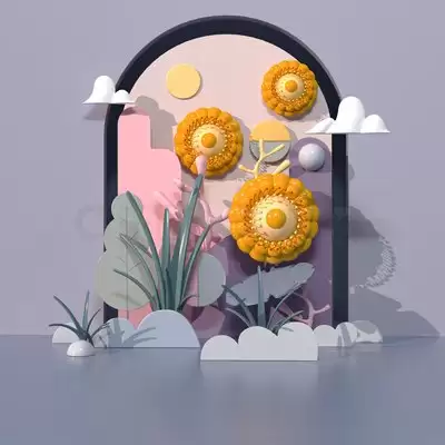C4D如何制作立体卡通串烧小丸子效果