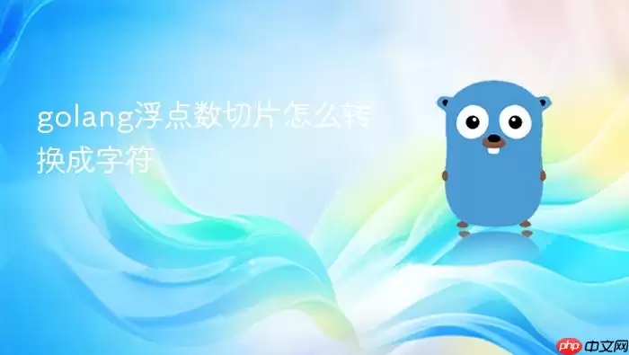 golang浮点数切片怎么转换成字符
