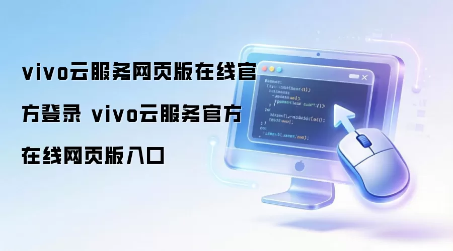 vivo云服务网页版在线官方登录 vivo云服务官方在线网页版入口