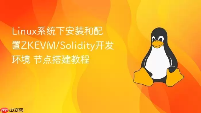 Linux系统下安装和配置ZKEVM/Solidity开发环境 节点搭建教程