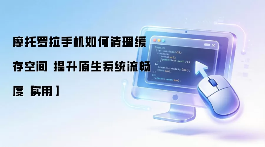 摩托罗拉手机如何清理缓存空间 提升原生系统流畅度【实用】