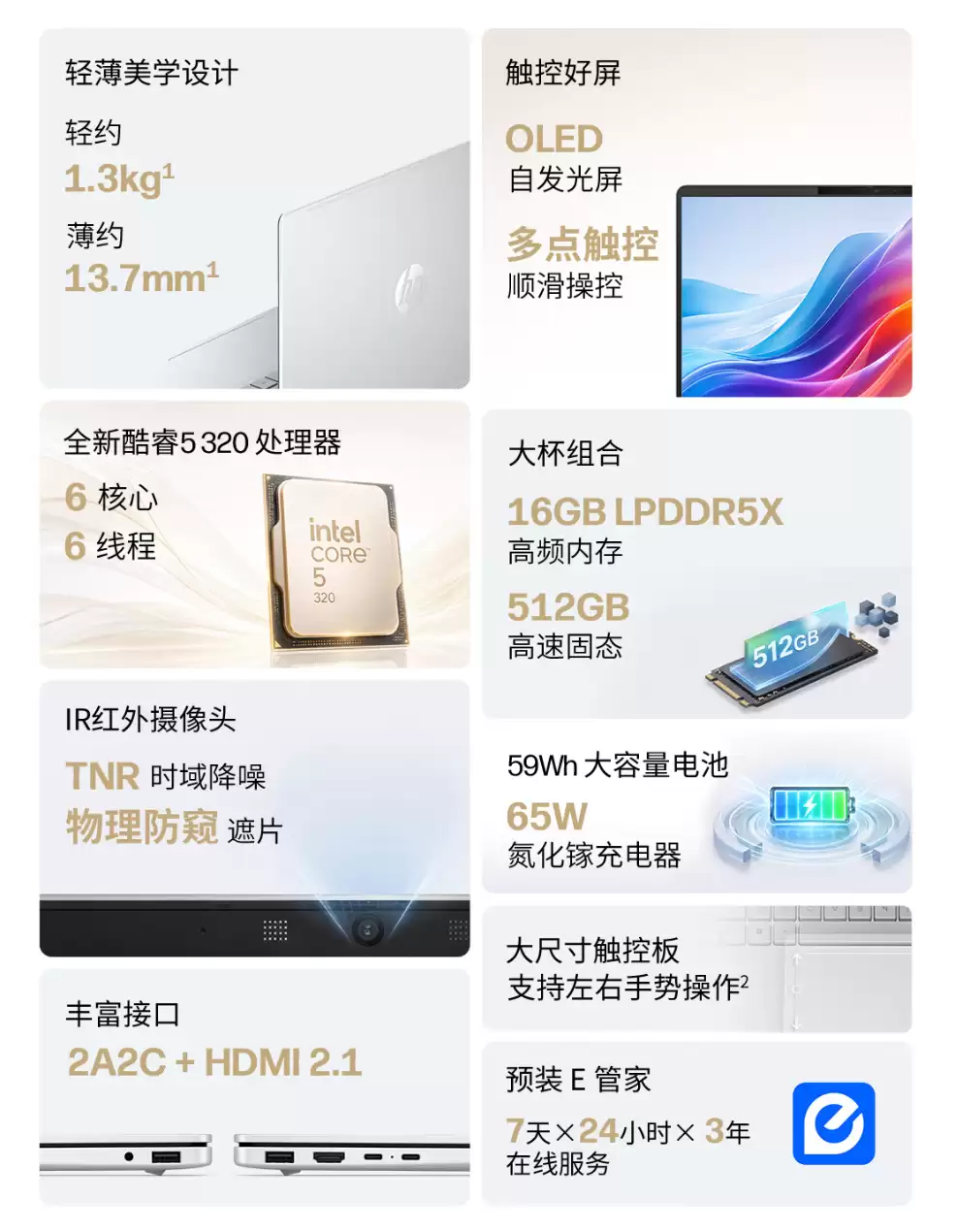 惠普星Book Plus 14触屏笔记本开售:酷睿5 320处理器,16GB+512GB售价5998元