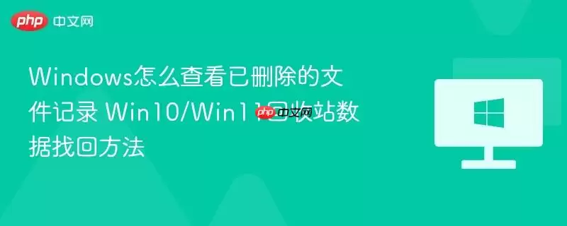 windows怎么查看已删除的文件记录 win10/win11回收站数据找回方法