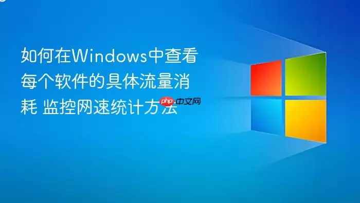 如何在Windows中查看每个软件的具体流量消耗 监控网速统计方法