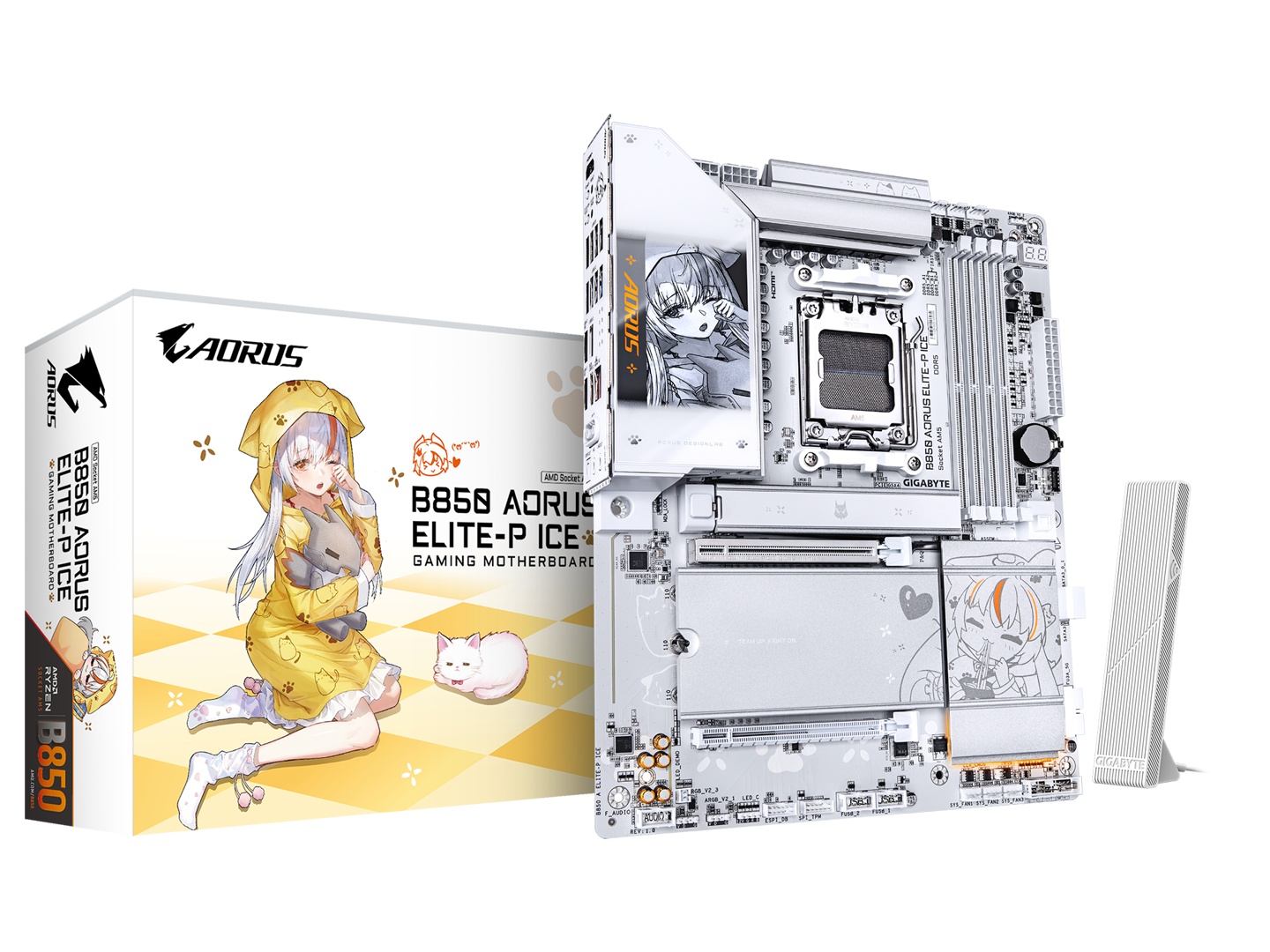技嘉推出“雕妹”主题 ATX 主板 B850 AORUS ELITE-P