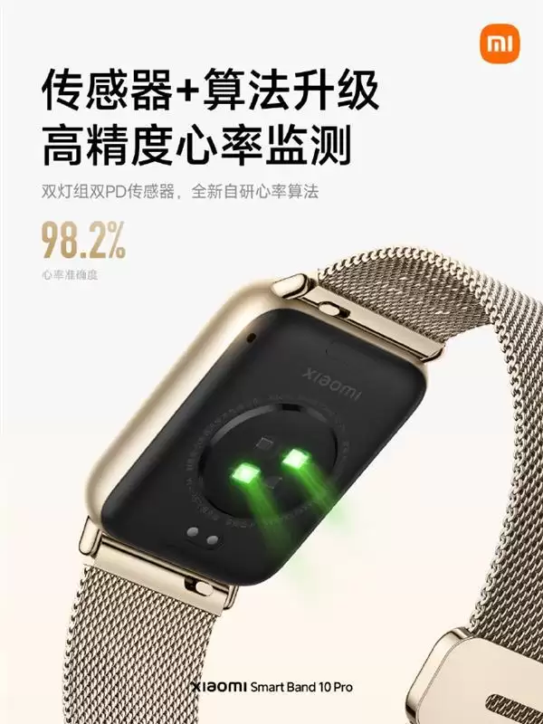 小米手环10 Pro健康监测大升级:心率准确度98.2% 睡眠算法2.0来了