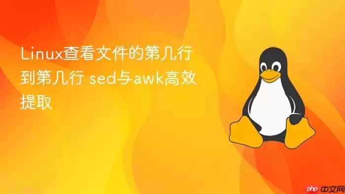 Linux查看文件的第几行到第几行 sed与awk高效提取