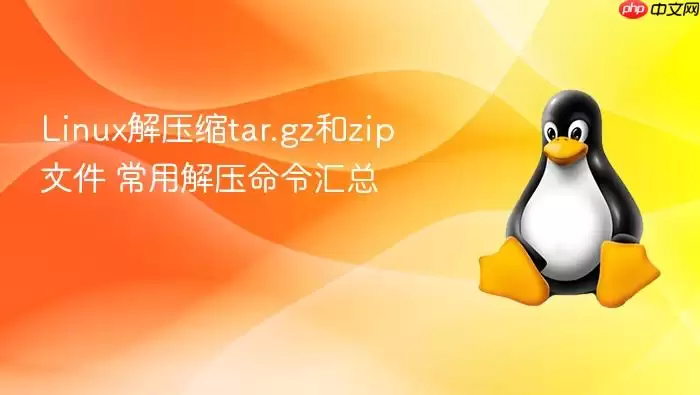 Linux解压缩tar.gz和zip文件 常用解压命令汇总
