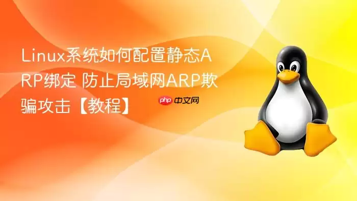 Linux系统如何配置静态ARP绑定 防止局域网ARP欺骗攻击【教程】