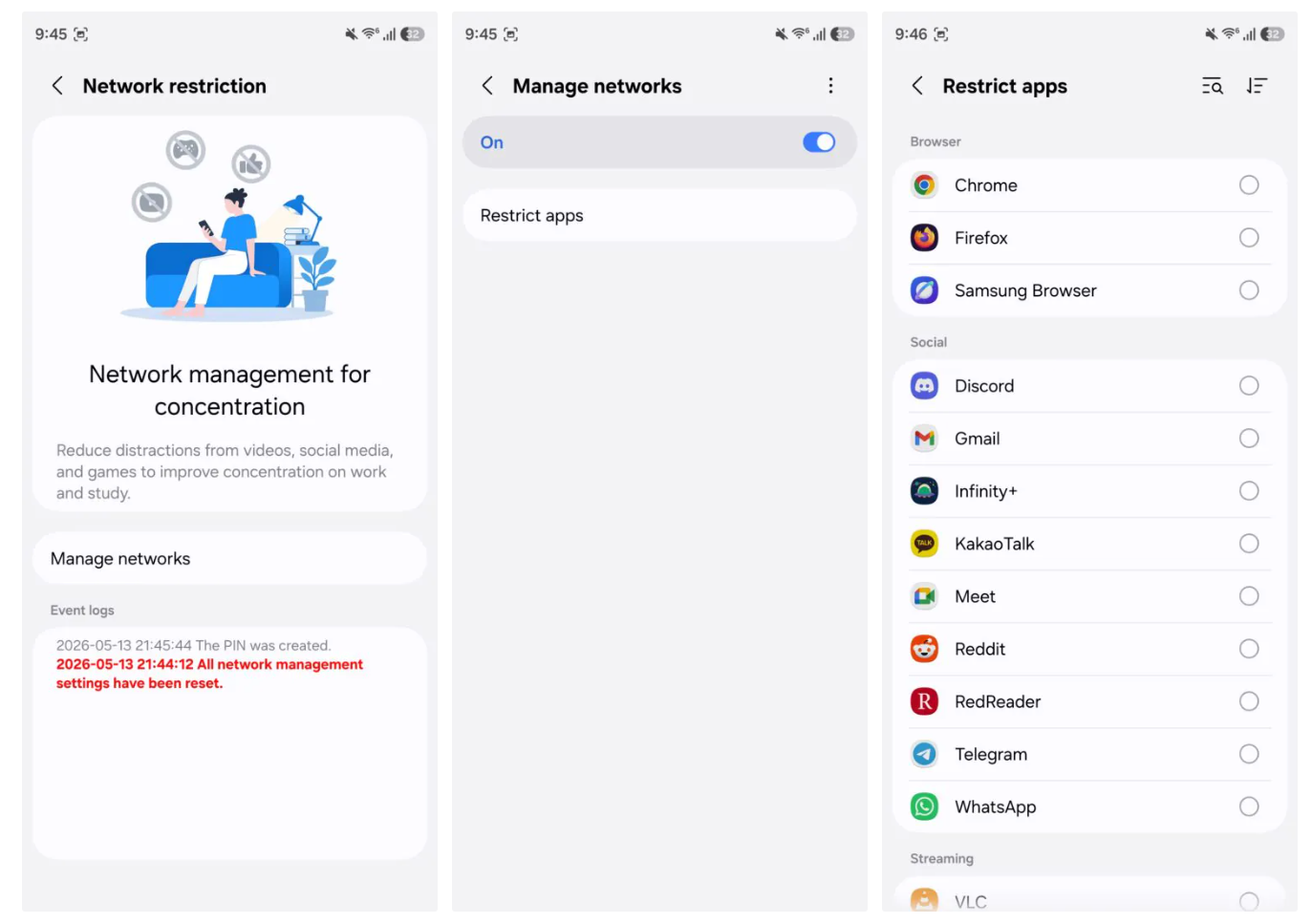 三星 One UI 9 酝酿新专注功能，断网社交媒体等“分心应用”