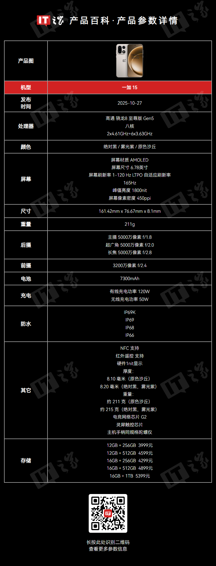 第五代骁龙 8 至尊版:一加 15 手机 16+512G 版国补后 3871 元