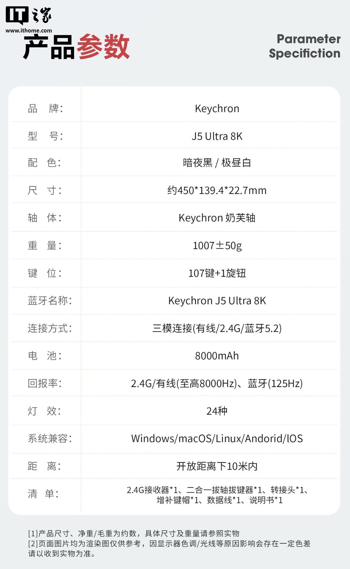 Keychron J5 Ultra 8K 三模机械键盘预售：双 8KHz 回报率、原生适配苹果 Mac 键位，390 元
