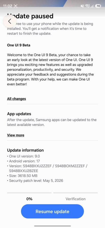 约 3.6GB:三星已向 Galaxy S26 系列手机推送首个 One UI 9 固件