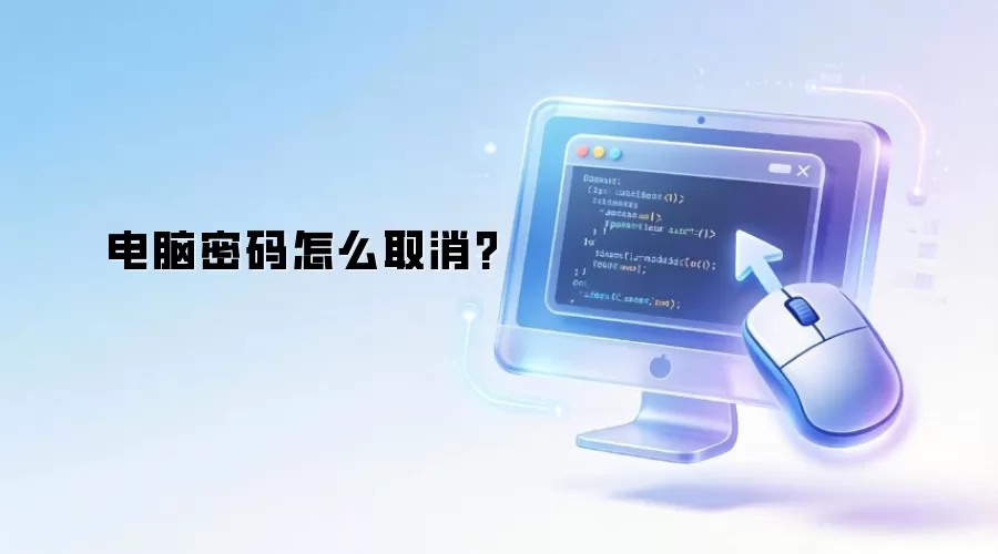 电脑密码怎么取消?