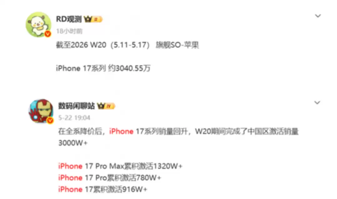 官方降价立竿见影:iPhone 17系列销量狂飙,全系迎来销量爆发期