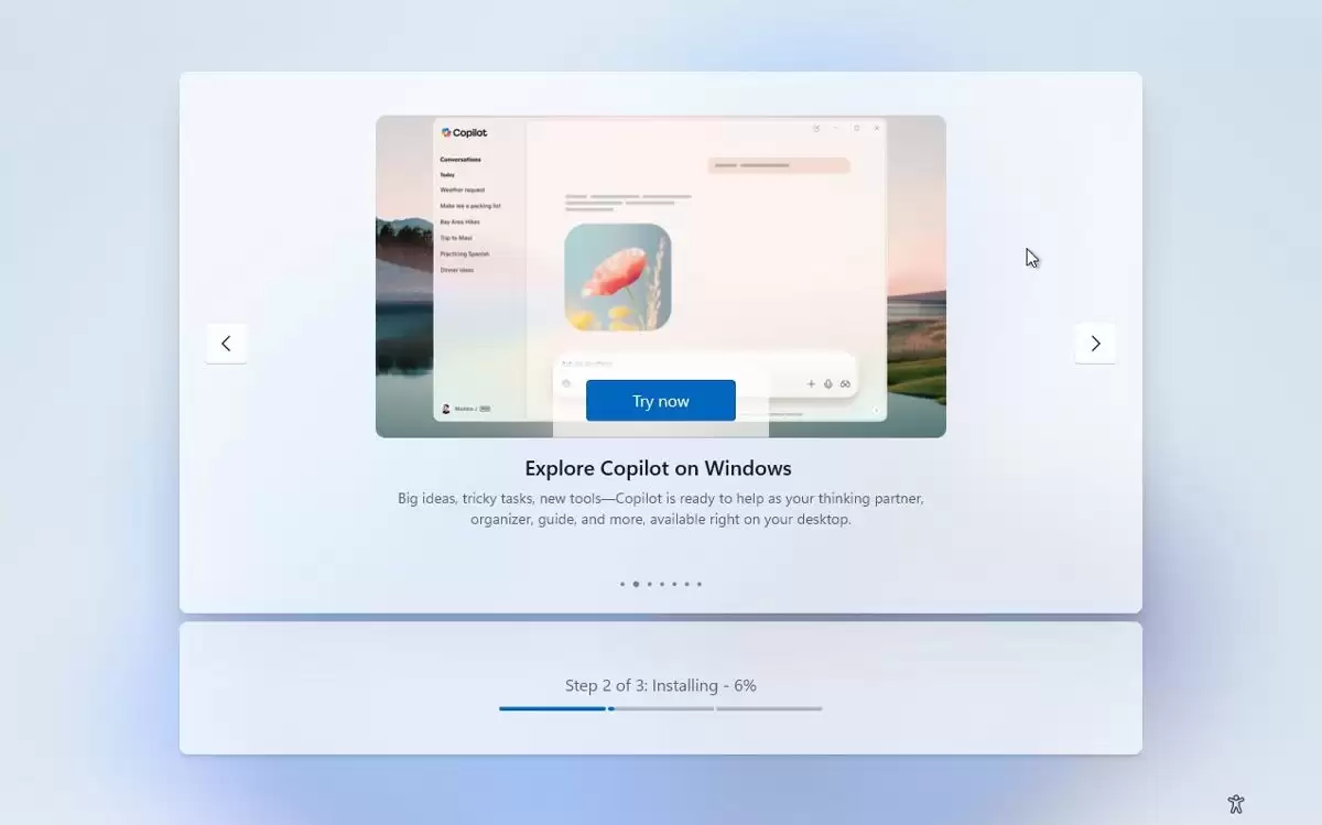 微软新操作! Windows 11更新安装时可直接试用Copilot