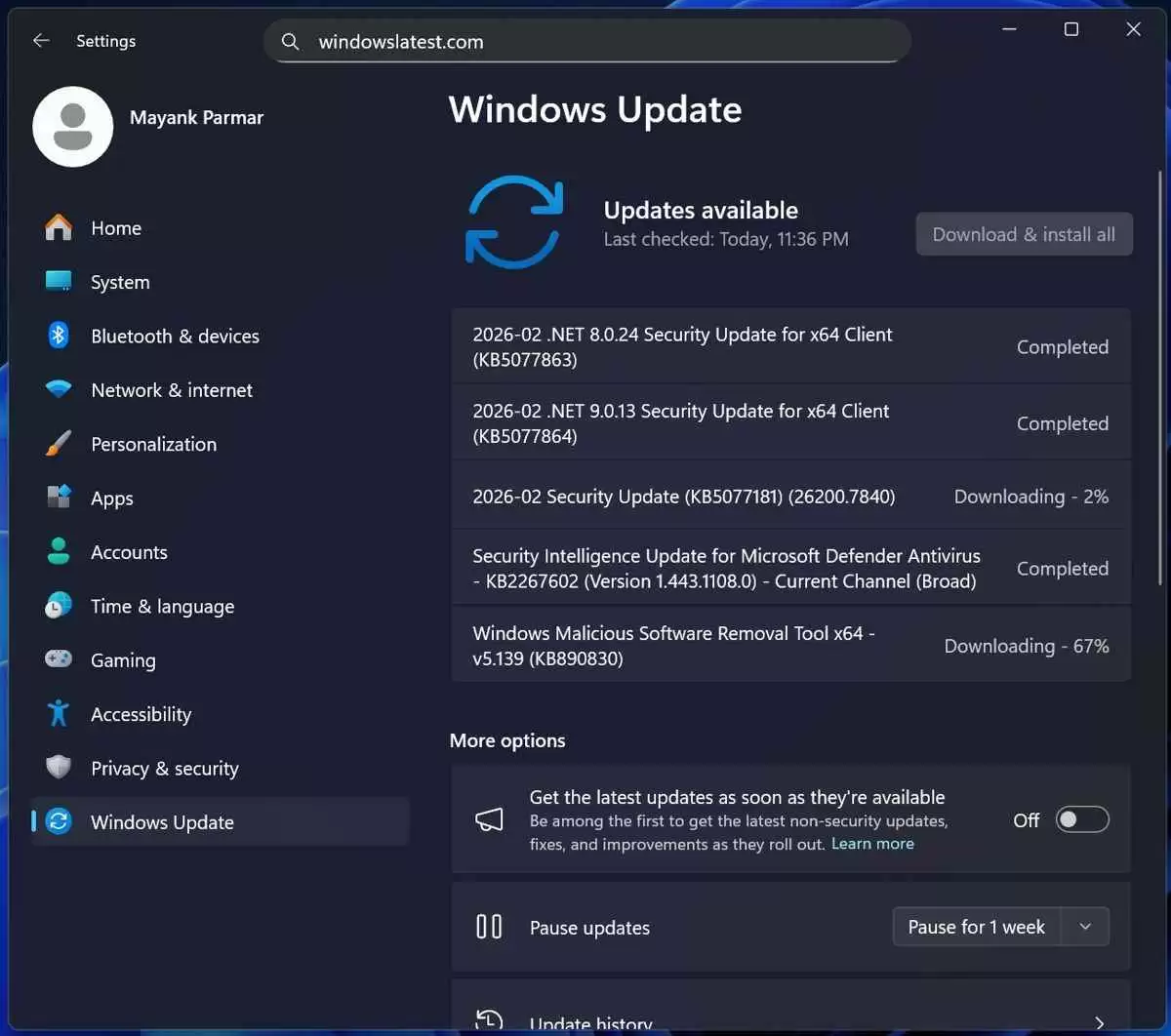 Win11预览版26x00.7840更新KB5077181发布:修复英伟达显卡设备黑屏死机等BUG