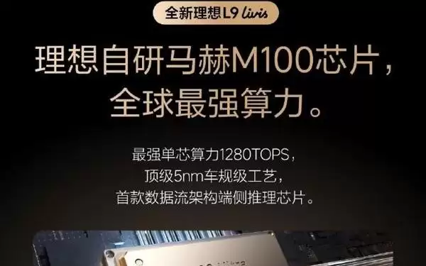 全球最强算力！理想自研马赫M100芯片官宣：理想L9 Livis首发