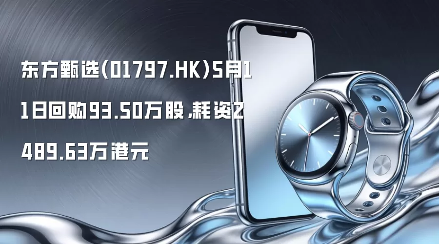 东方甄选(01797.HK)5月11日回购93.50万股，耗资2489.63万港元