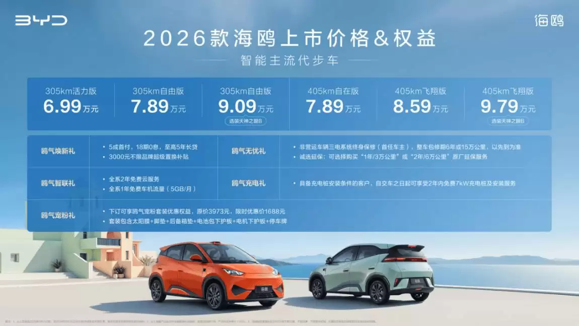 2026款海鸥外观图