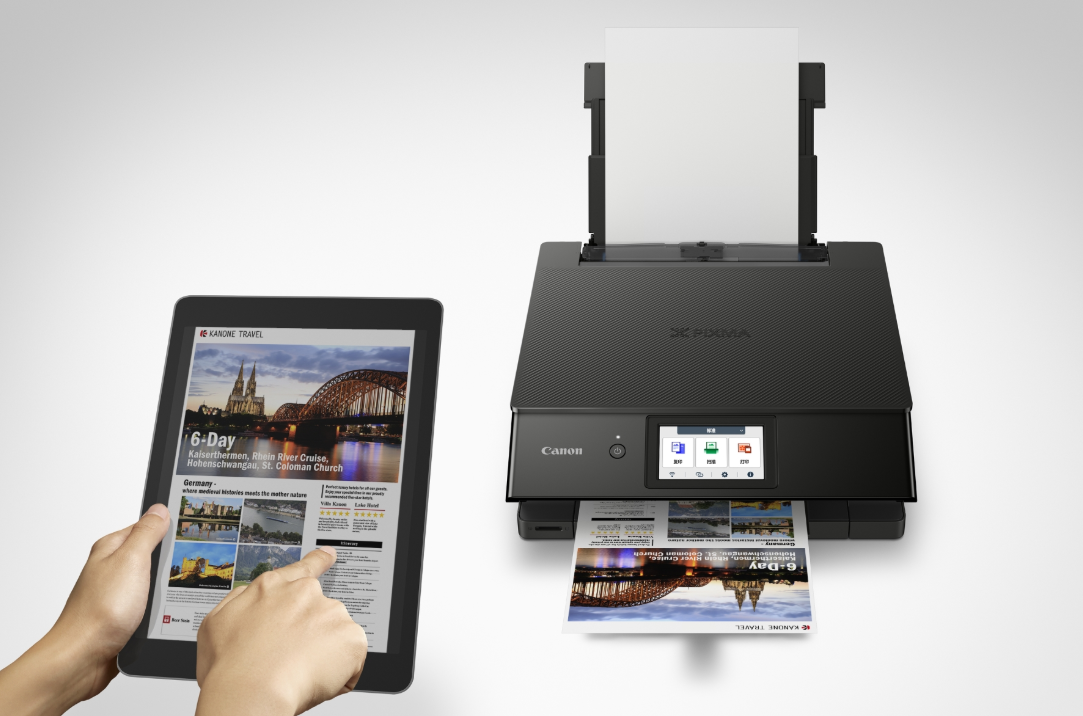 老年人也能用的打印机,佳能发布 PIXMA TS8880 智能触屏照片一体机