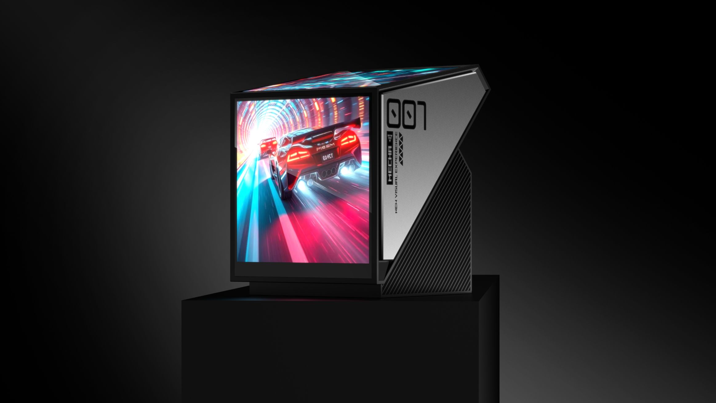 超频三预热 DX360 ARGB Display:双屏冷头水冷,5 月 16 日发布