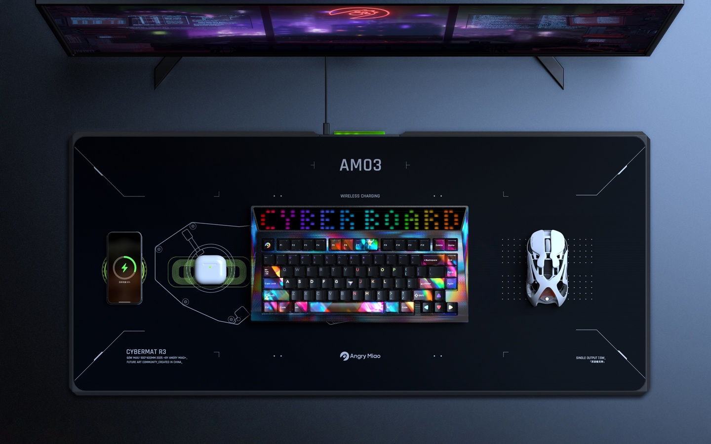 怒喵推出五设备无线充电“魔毯”CYBERMAT R3,1180 元