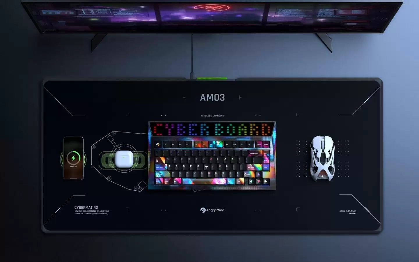 怒喵推出五设备无线充电“魔毯”CYBERMAT R3,1180元