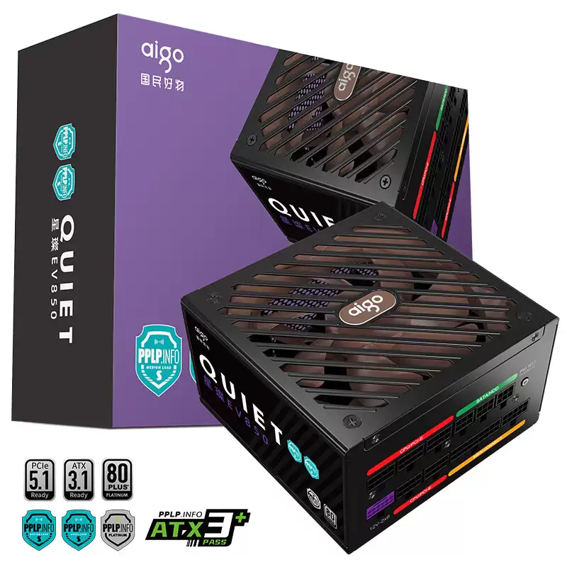 爱国者星璨 EV Quiet 静音系列白金全模组电源发售:可选 850W / 1000W 版本,569 元起