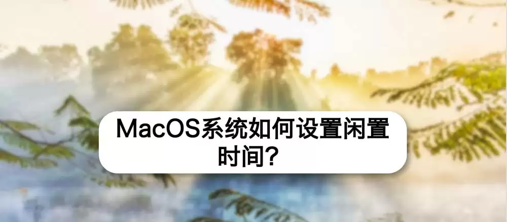 MacOS系统如何设置闲置时间? Mac屏幕修改闲置时间的教程