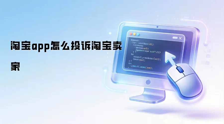 淘宝app怎么投诉淘宝卖家