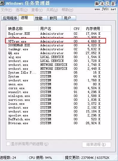 vptray.exe进程是什么？在什么情况下可以关掉不用？