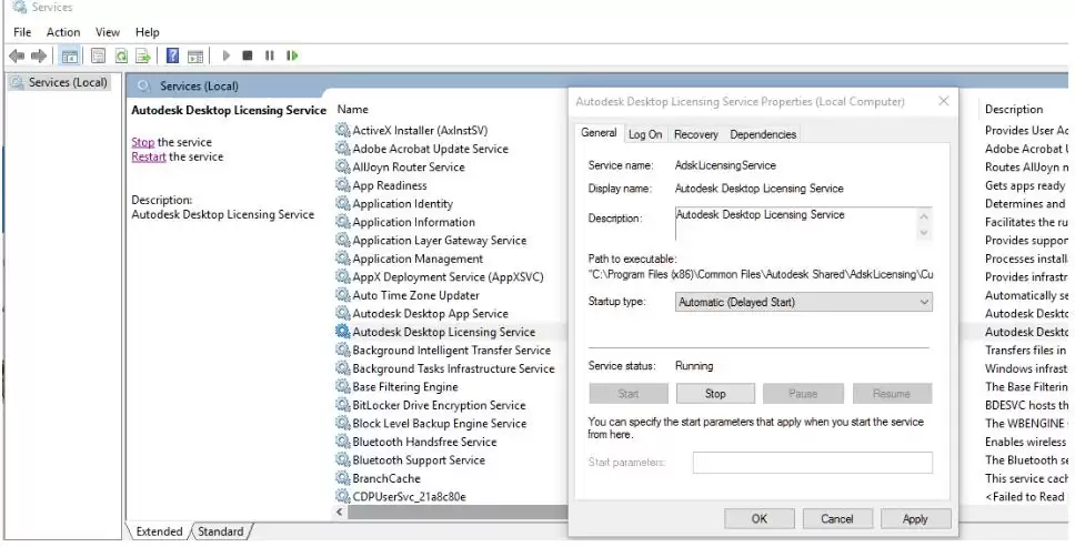 启动Autodesk Desktop Licensing Service时出现错误1067:进程意外终止怎么办