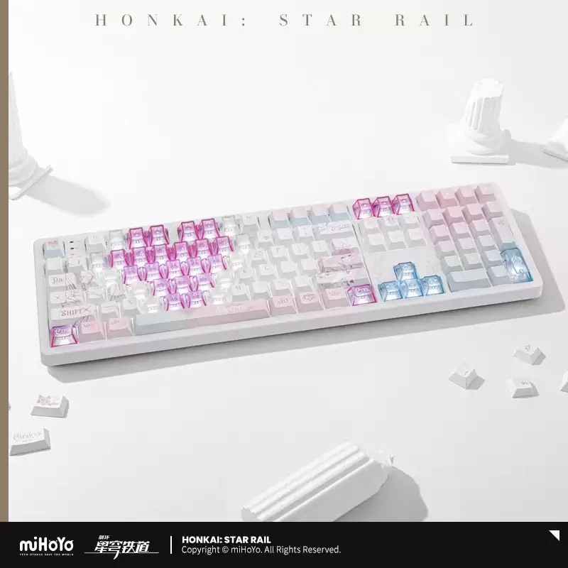 米哈游推出 808 元《崩坏:星穹铁道》昔涟定制机械键盘:108 键三模 + 双轴可选,8000mAh 电池