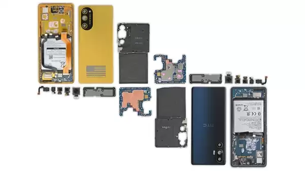 特朗普T1手机拆解后露馅了!换壳HTC U24 Pro 还贴上美国国旗